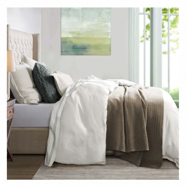 Hera Washed Linen Duvet White Queen w/o Insert