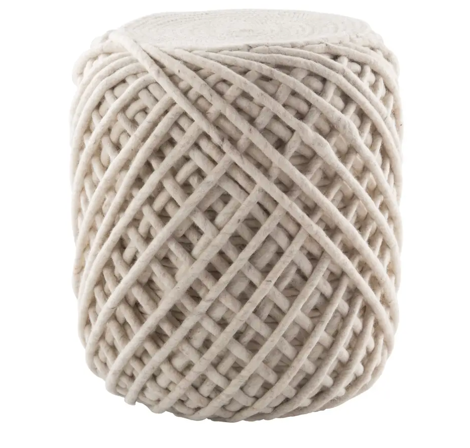 Whitecap Gray Scandinavia Guna Pouf