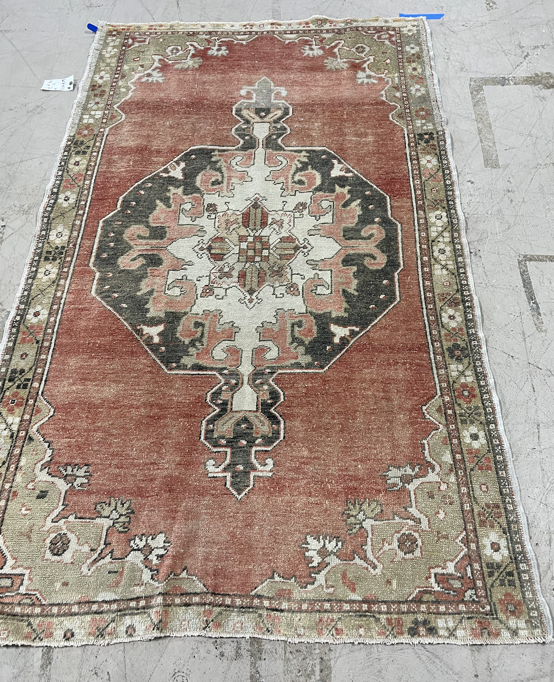 Persian Red Tan and Blue 4'4 x 7'2