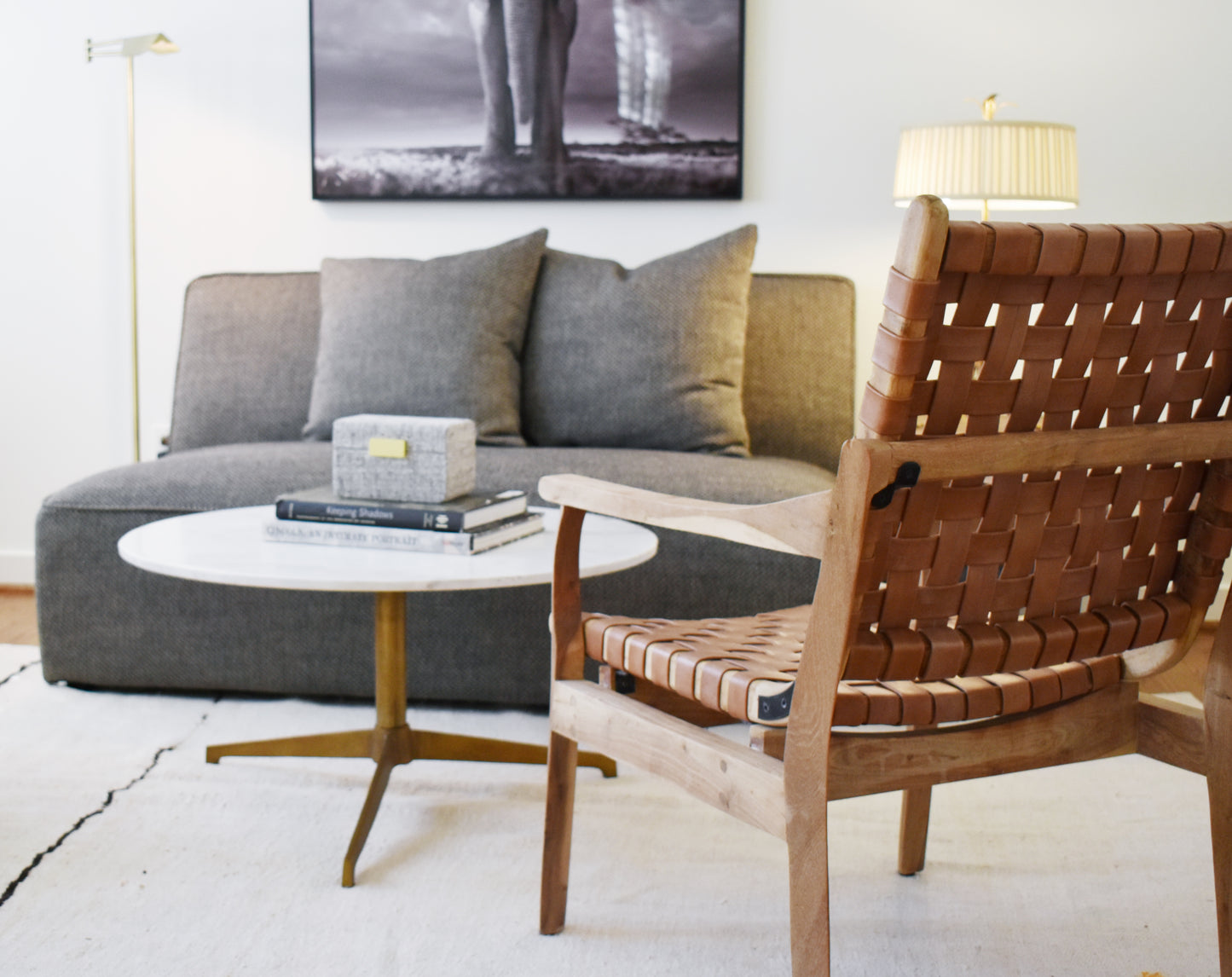 HELEN ROUND COFFEE TABLE-RAW BRASS