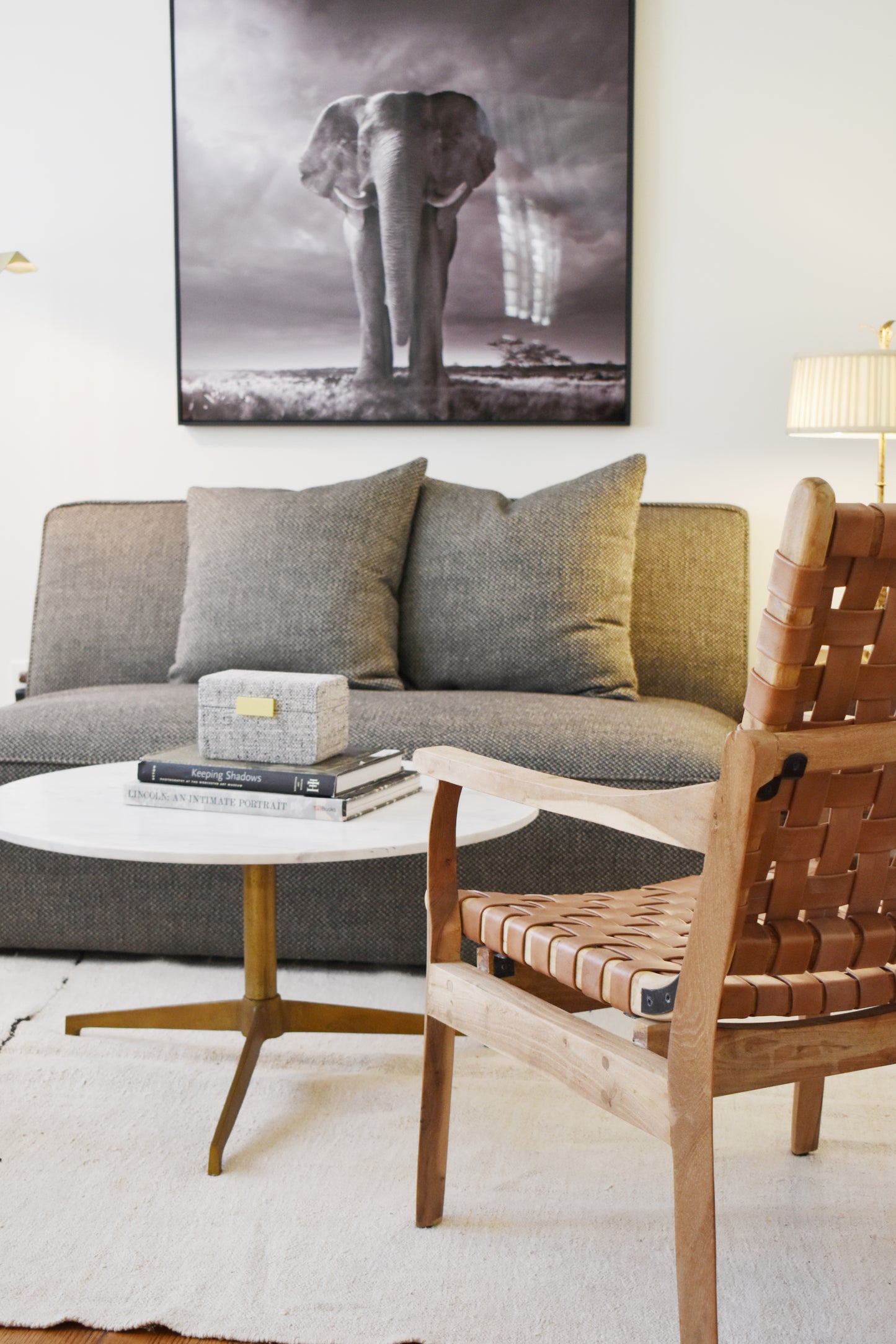HELEN ROUND COFFEE TABLE-RAW BRASS