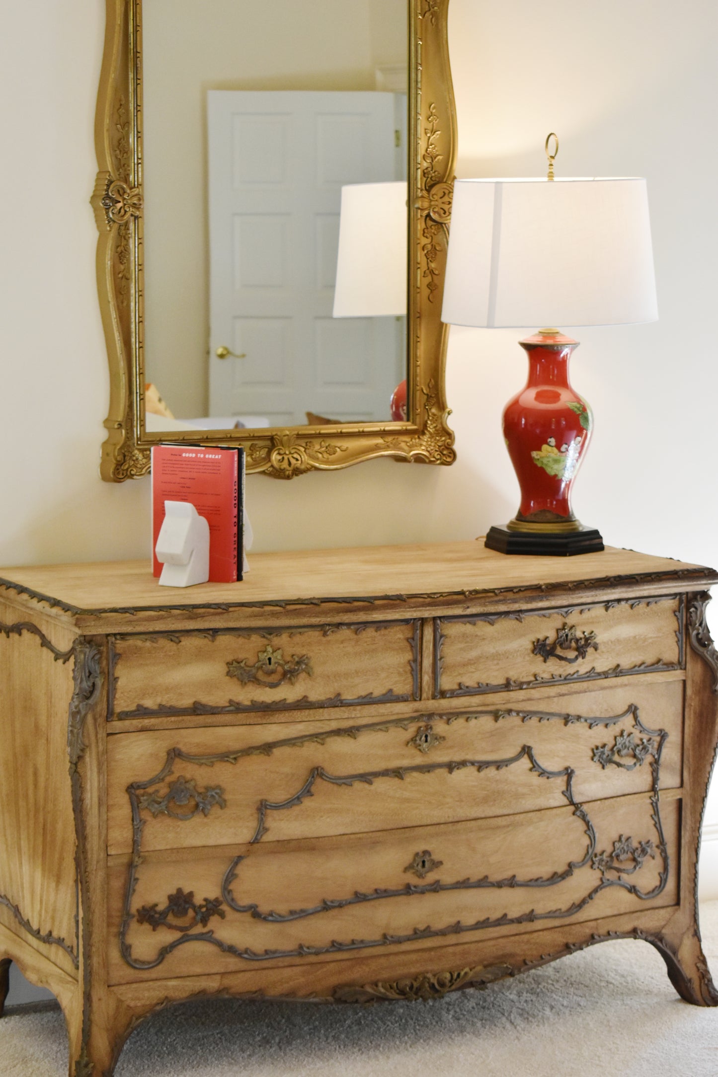 Regence-Style Bleached Mahogany Commode