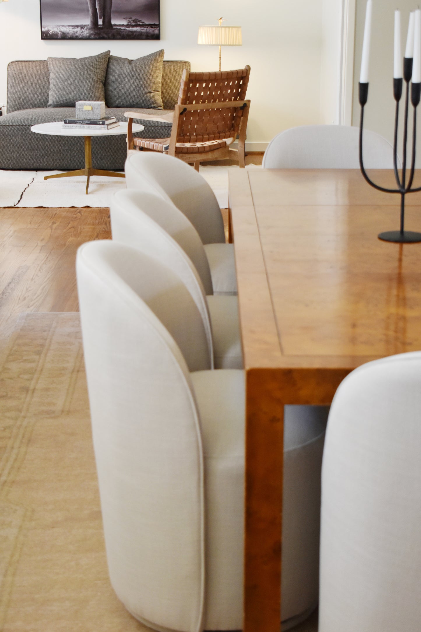 Vintage John Stuart Burl Wood Dining Table 1968