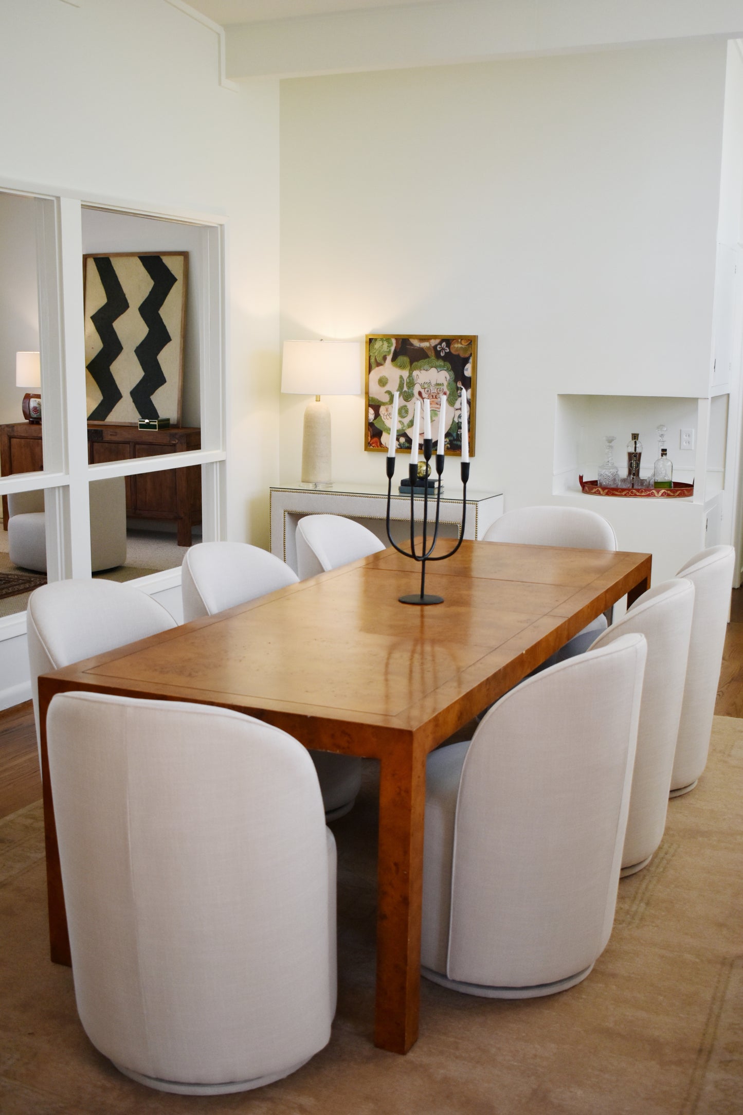 Vintage John Stuart Burl Wood Dining Table 1968