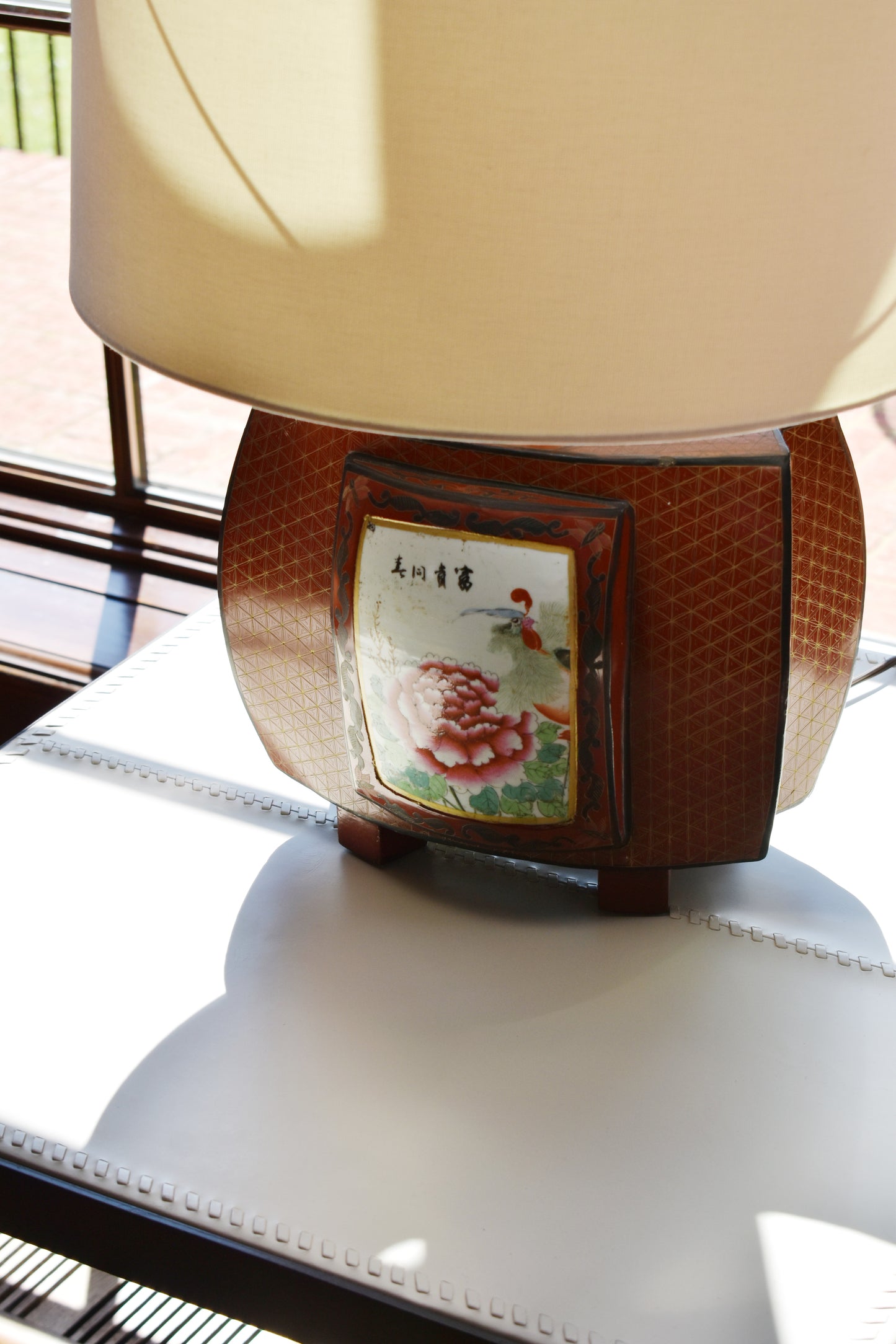 Chinese Lacquer Lamp