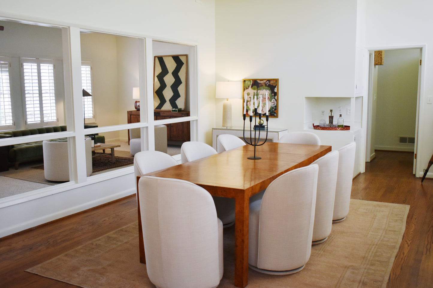 Vintage John Stuart Burl Wood Dining Table 1968