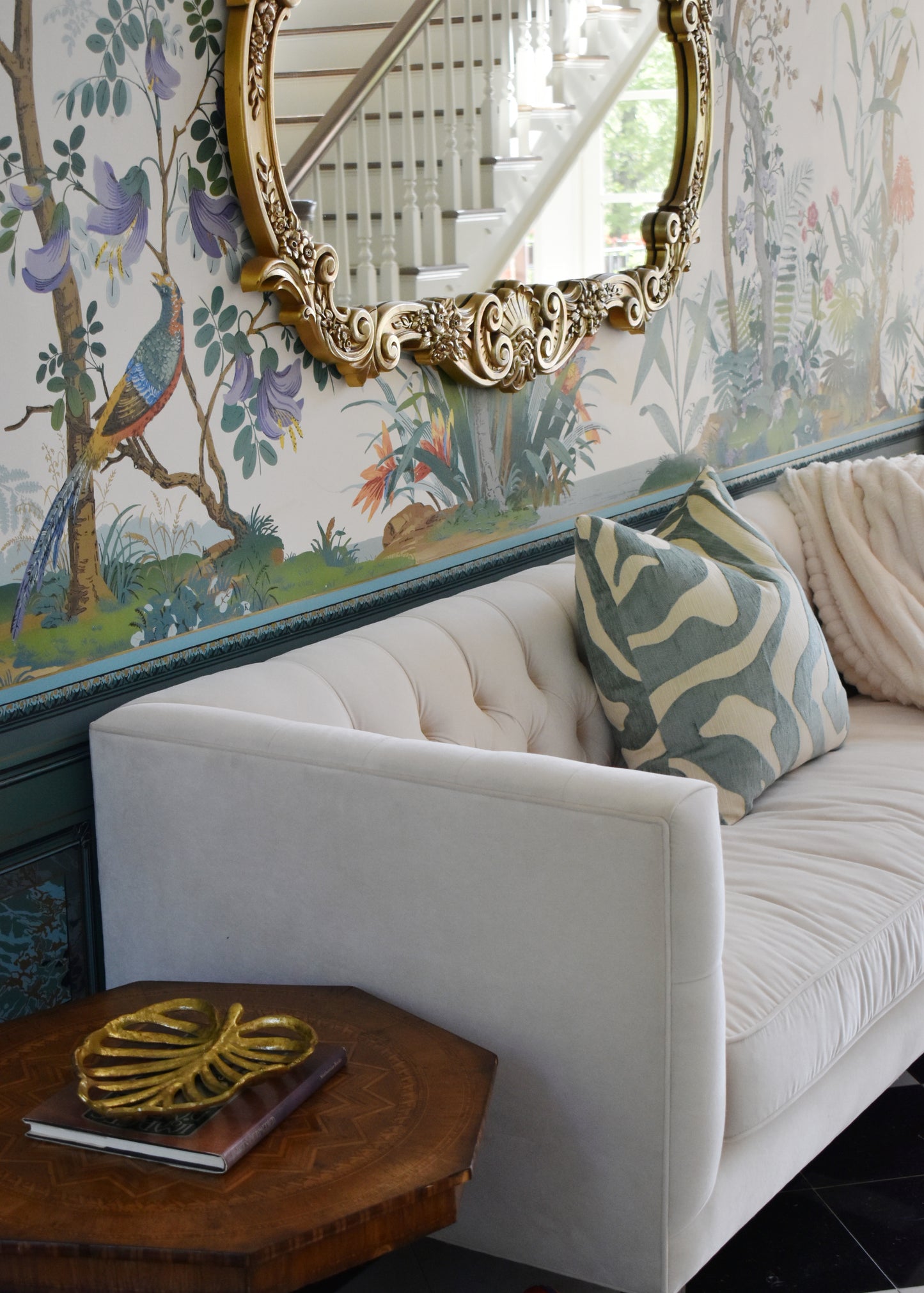Turquoise Zebra Pillow