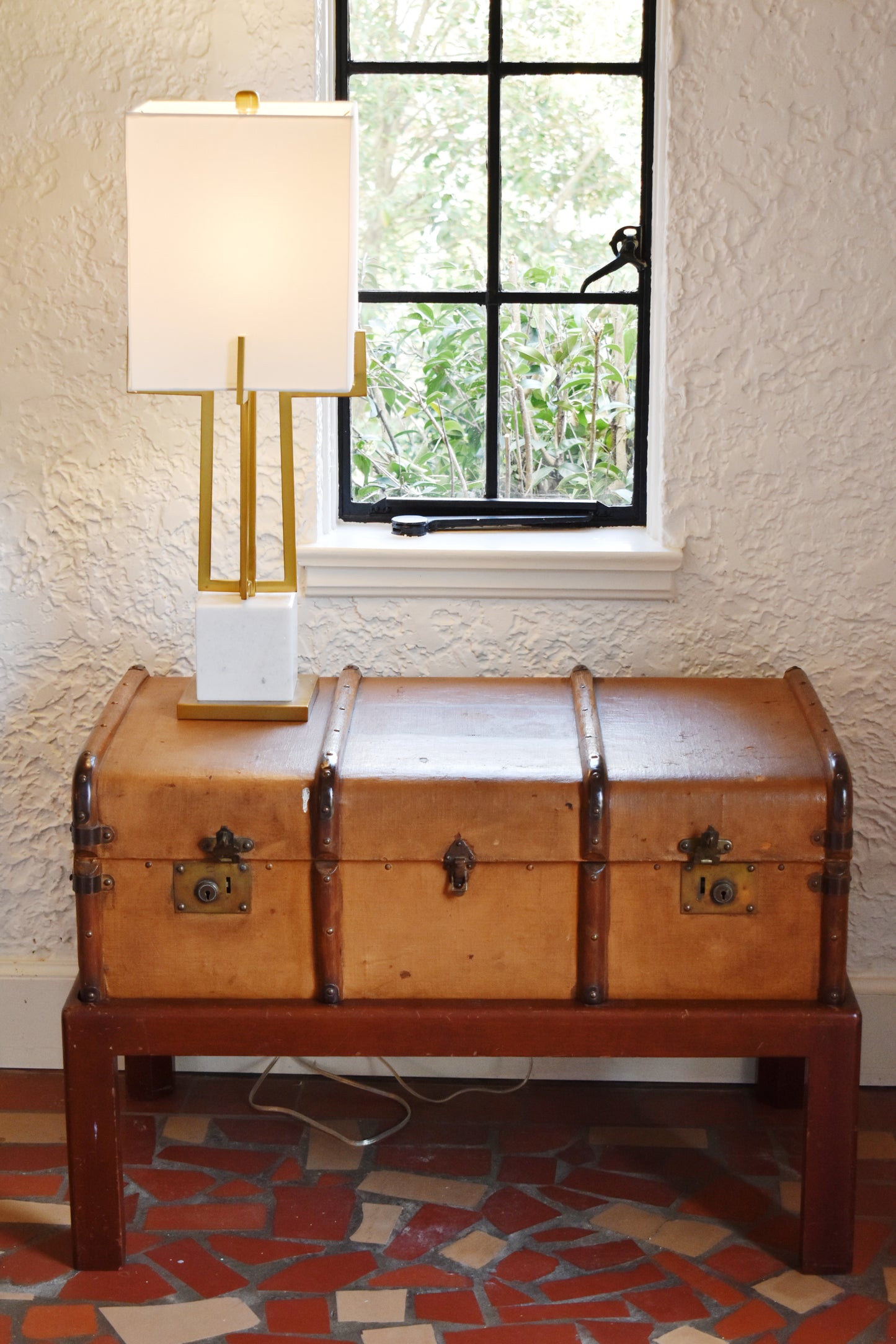 Vintage Swedish Steamer Trunk