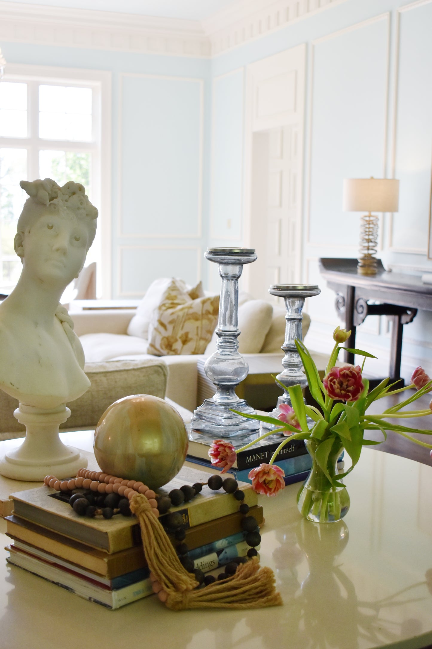 Alabaster Athena on A Stand
