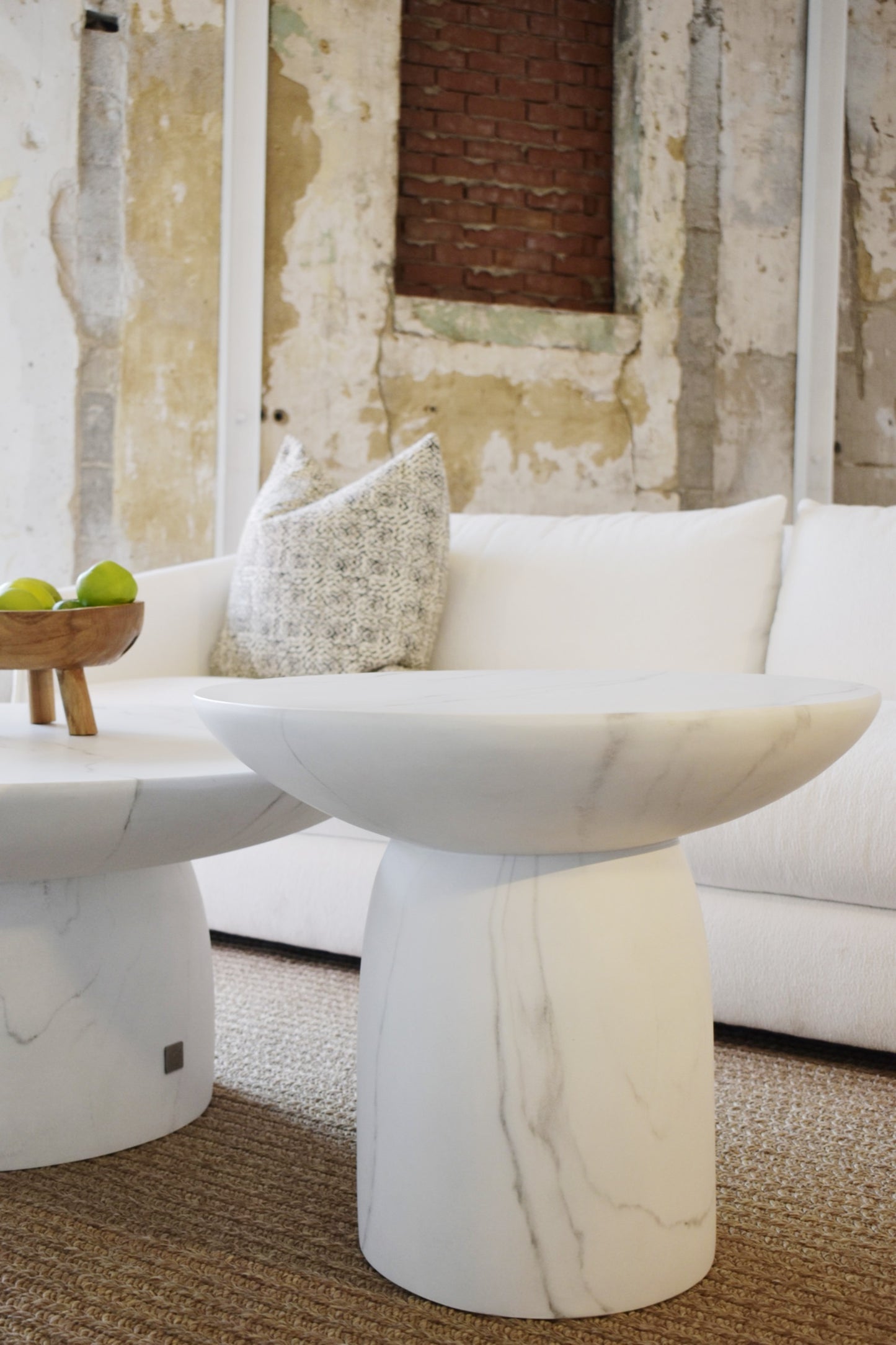 Lane Marble Outdoor Side Table