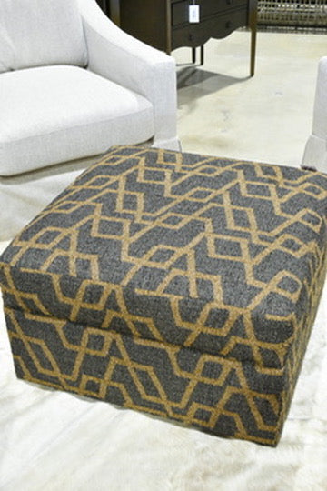 Larkin Storage Ottoman - Perky Black/Brown