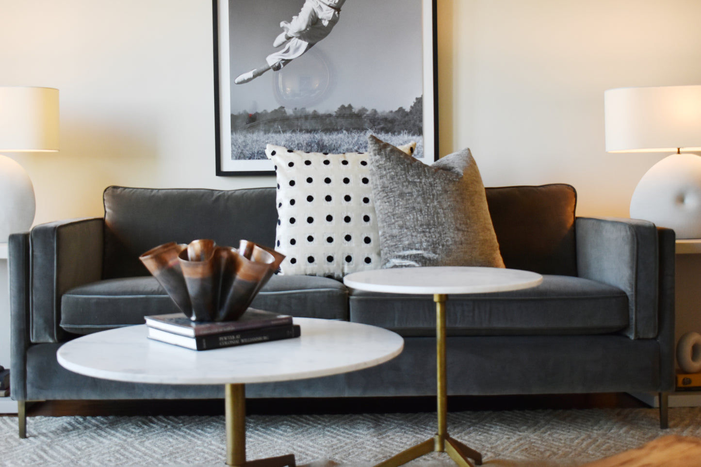 HELEN ROUND COFFEE TABLE-RAW BRASS