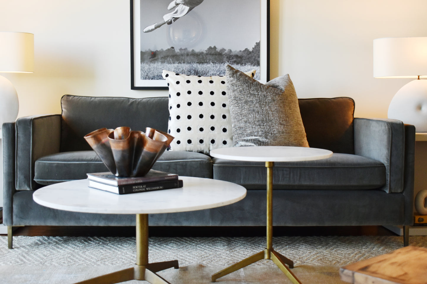 HELEN ROUND COFFEE TABLE-RAW BRASS