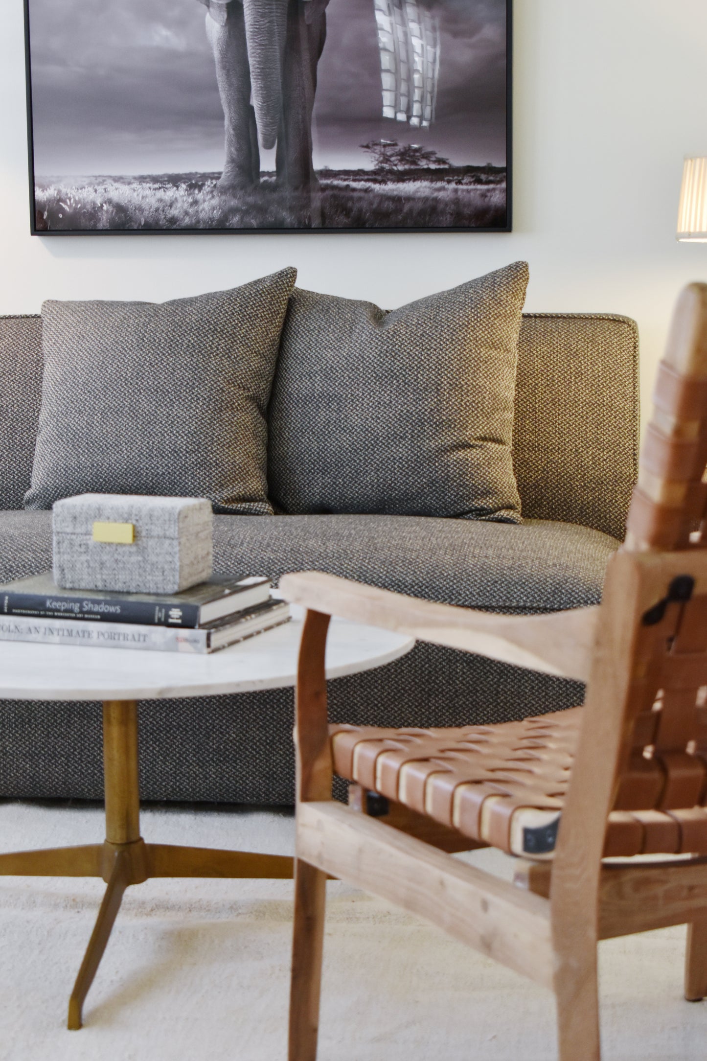 HELEN ROUND COFFEE TABLE-RAW BRASS