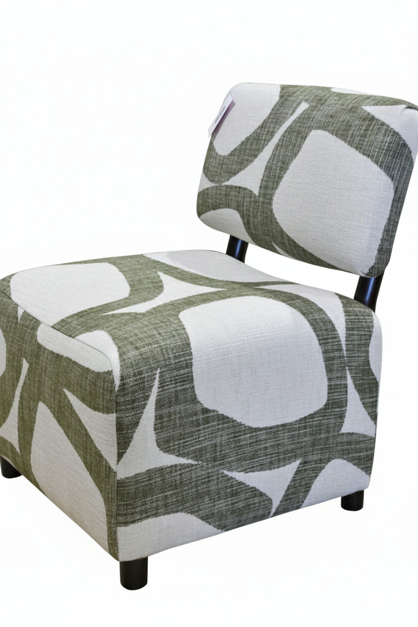 Ella Chair - Keegan Green/Tobacco Wood Finish