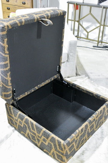 Larkin Storage Ottoman - Perky Black/Brown