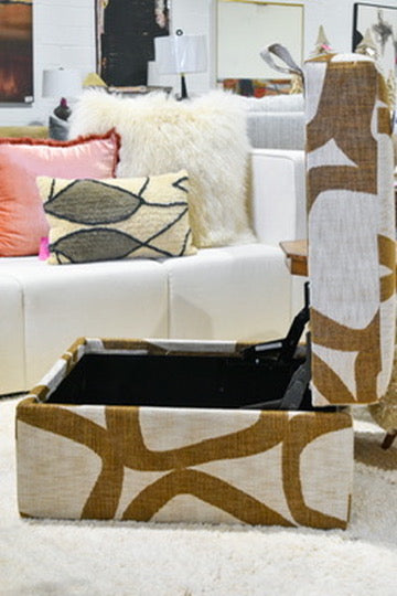 Larkin Storage Ottoman - Keegan Brown