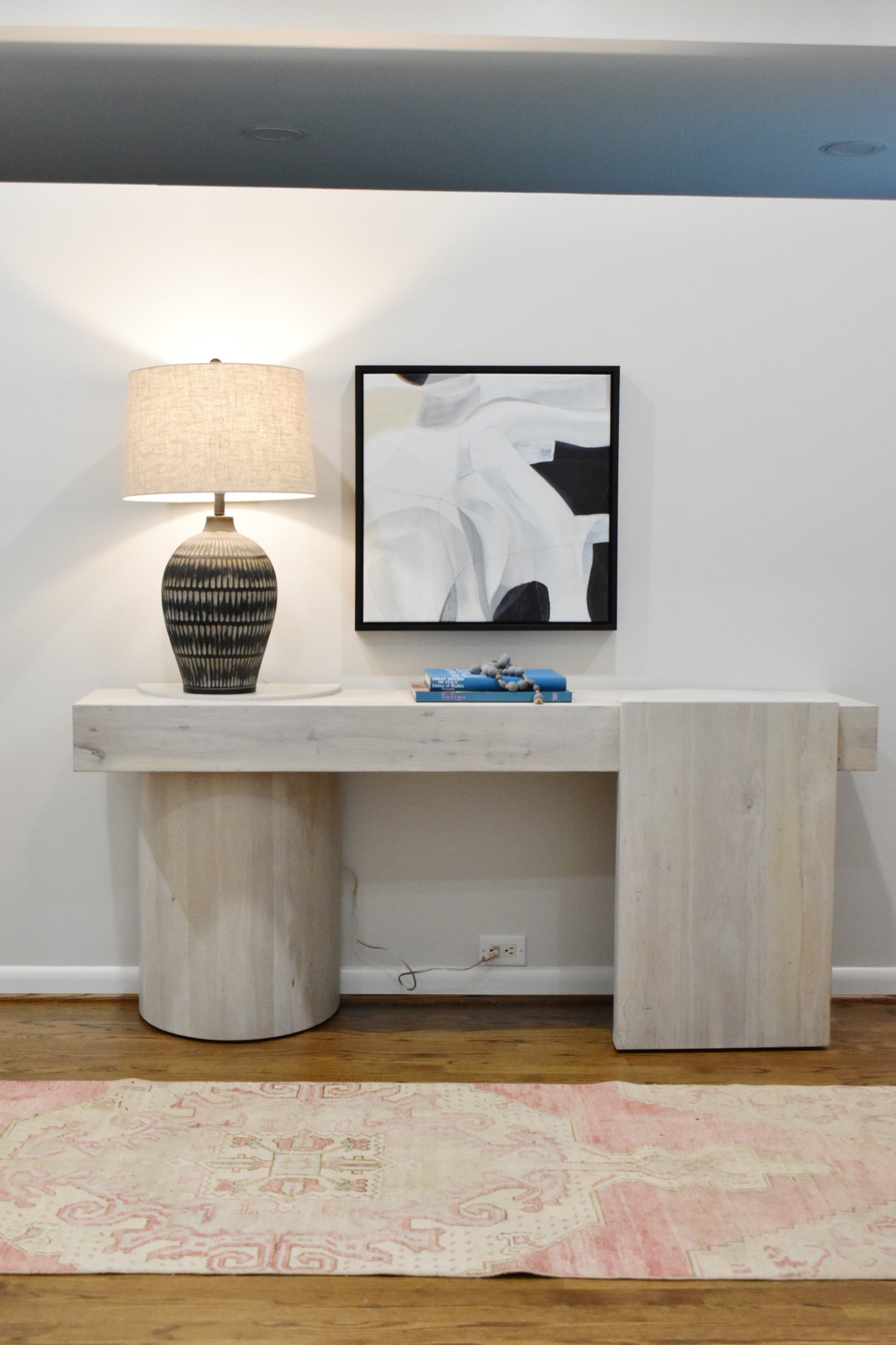 Georgie Console Table- Bleached Spalted