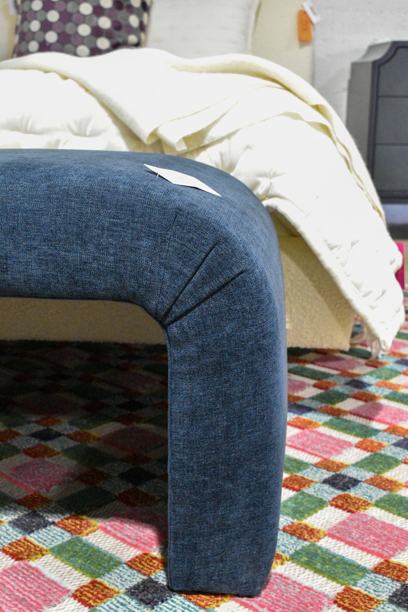 Upholstered Bench, Bennett Indigo 26"