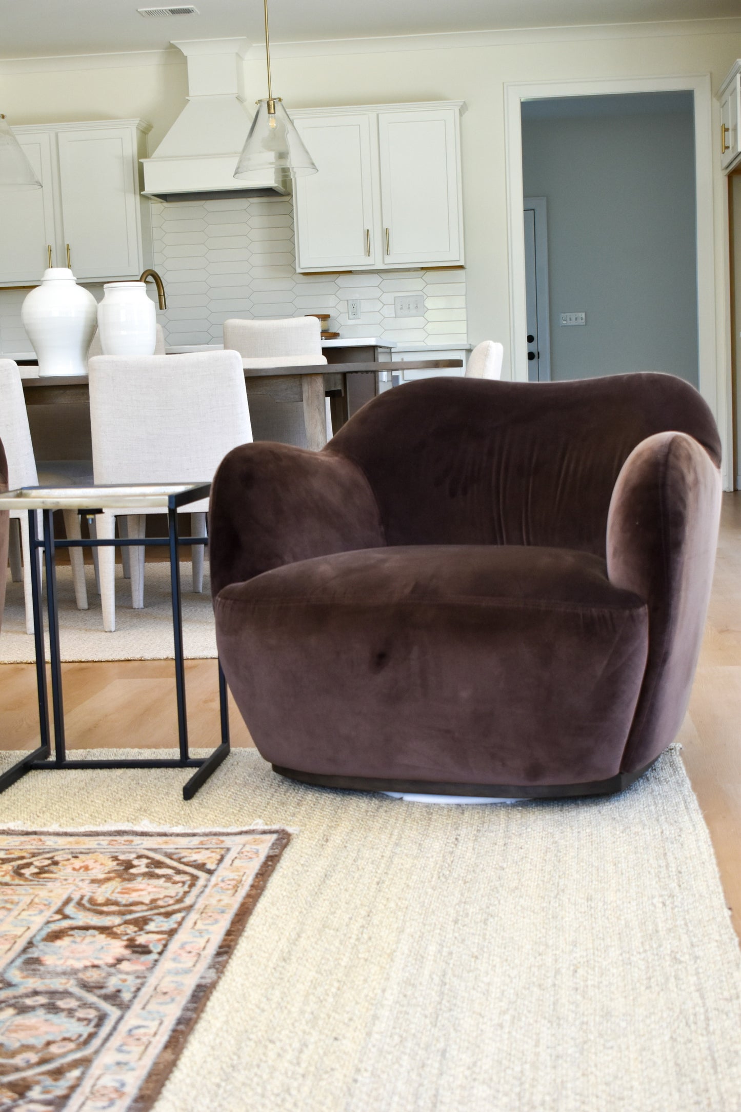 Julius Swivel Chair- Surrey Cocoa