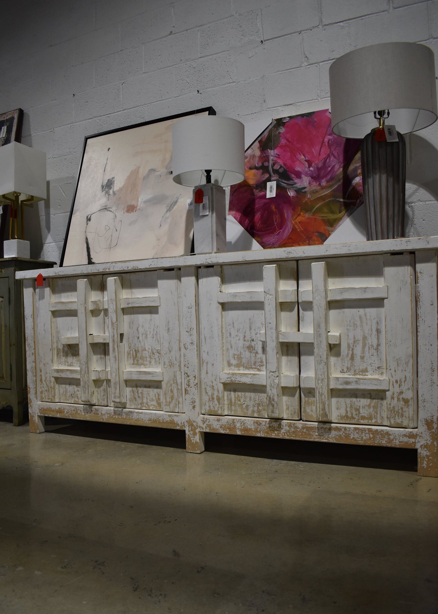 Salvaged Door Buffet White