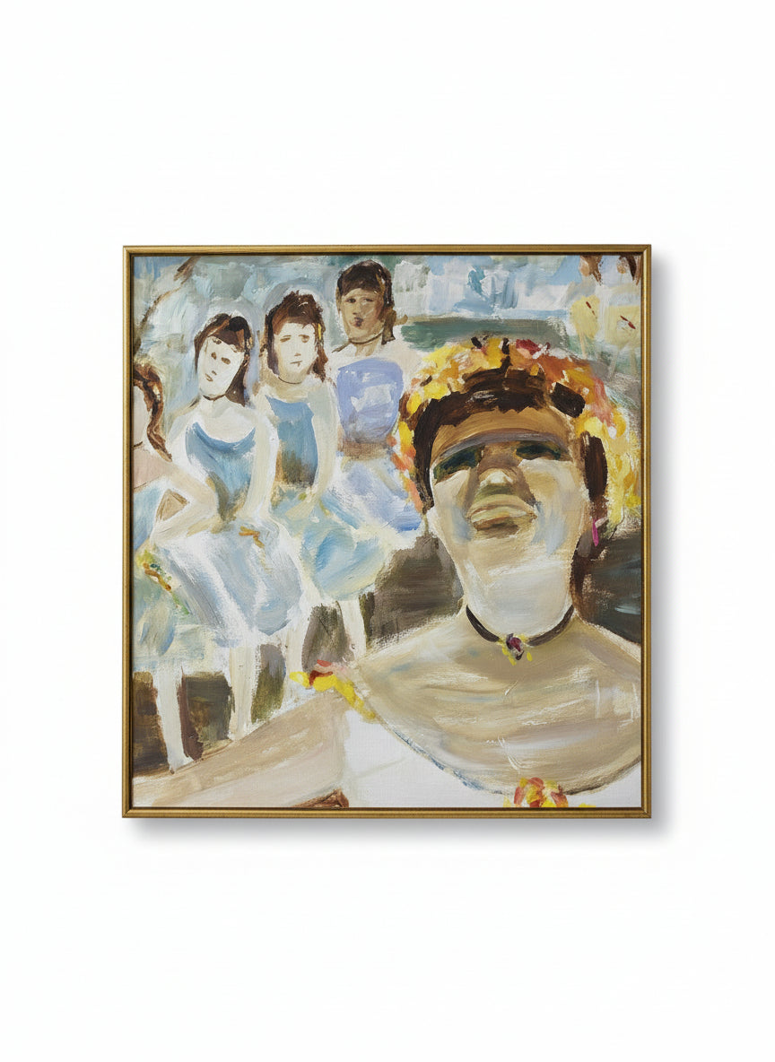 Original Oil on Canvas Art Ballet Class