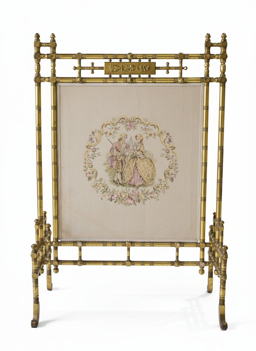 Giltwood Needlepoint Screen