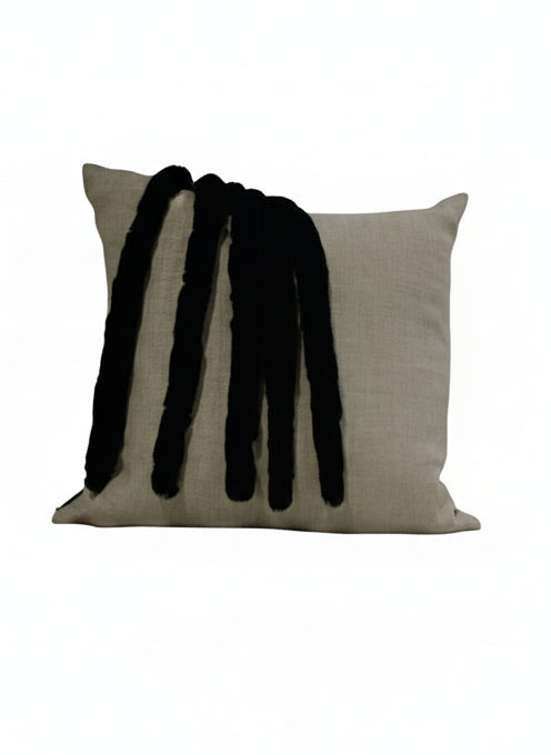 Rex Rabbit Dreads Black Pillow