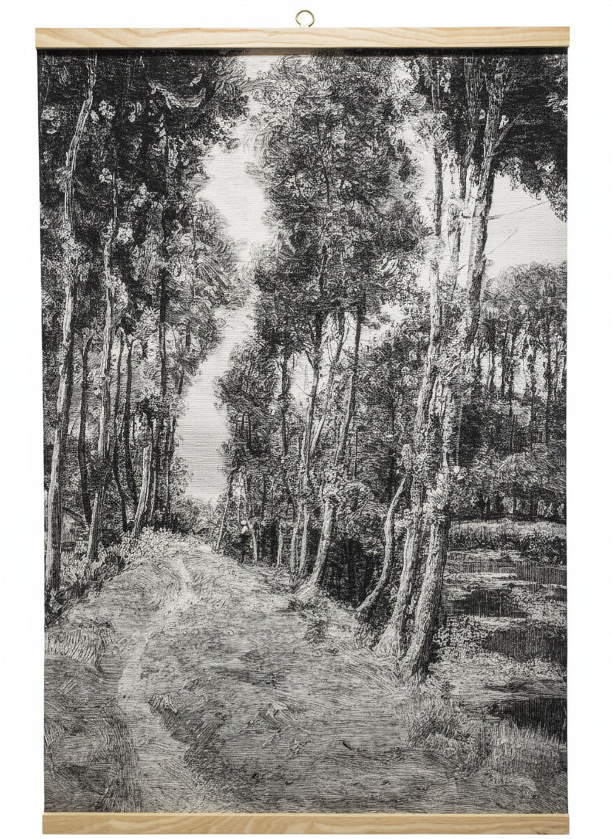 Landscape Wall Hanging - black and white