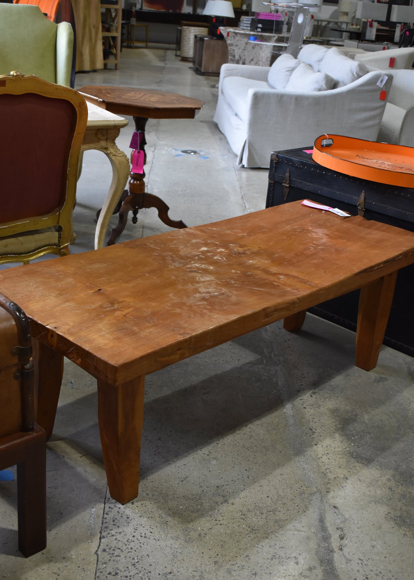 Tree Slab vintage coffee table