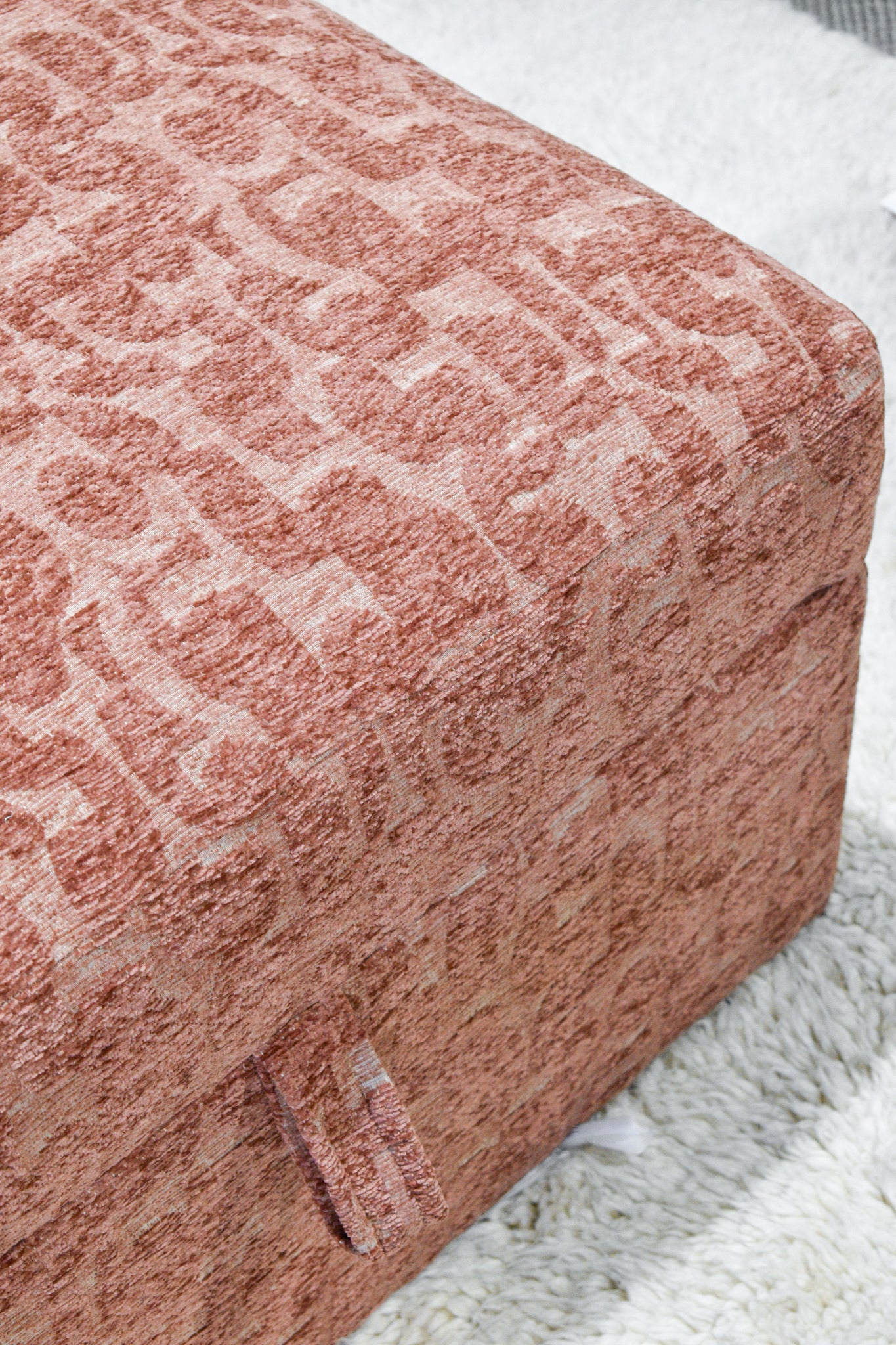 Larkin Storage Ottoman - Pablo Rose
