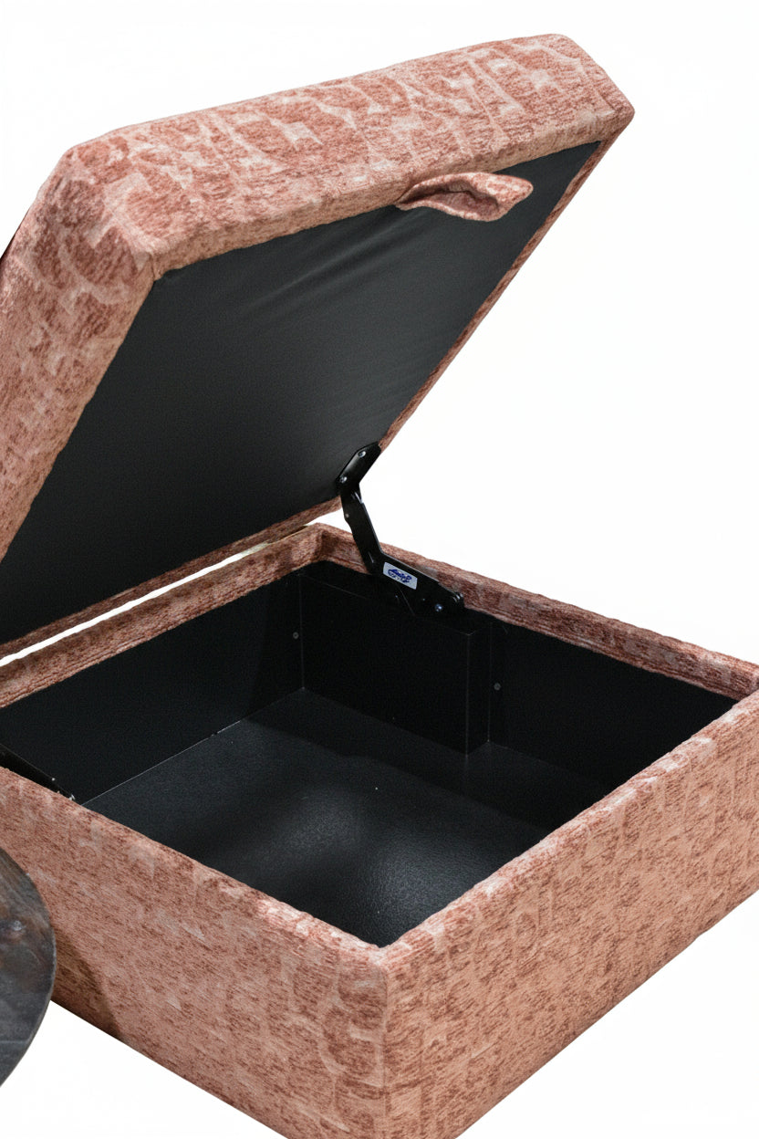 Larkin Storage Ottoman - Pablo Rose