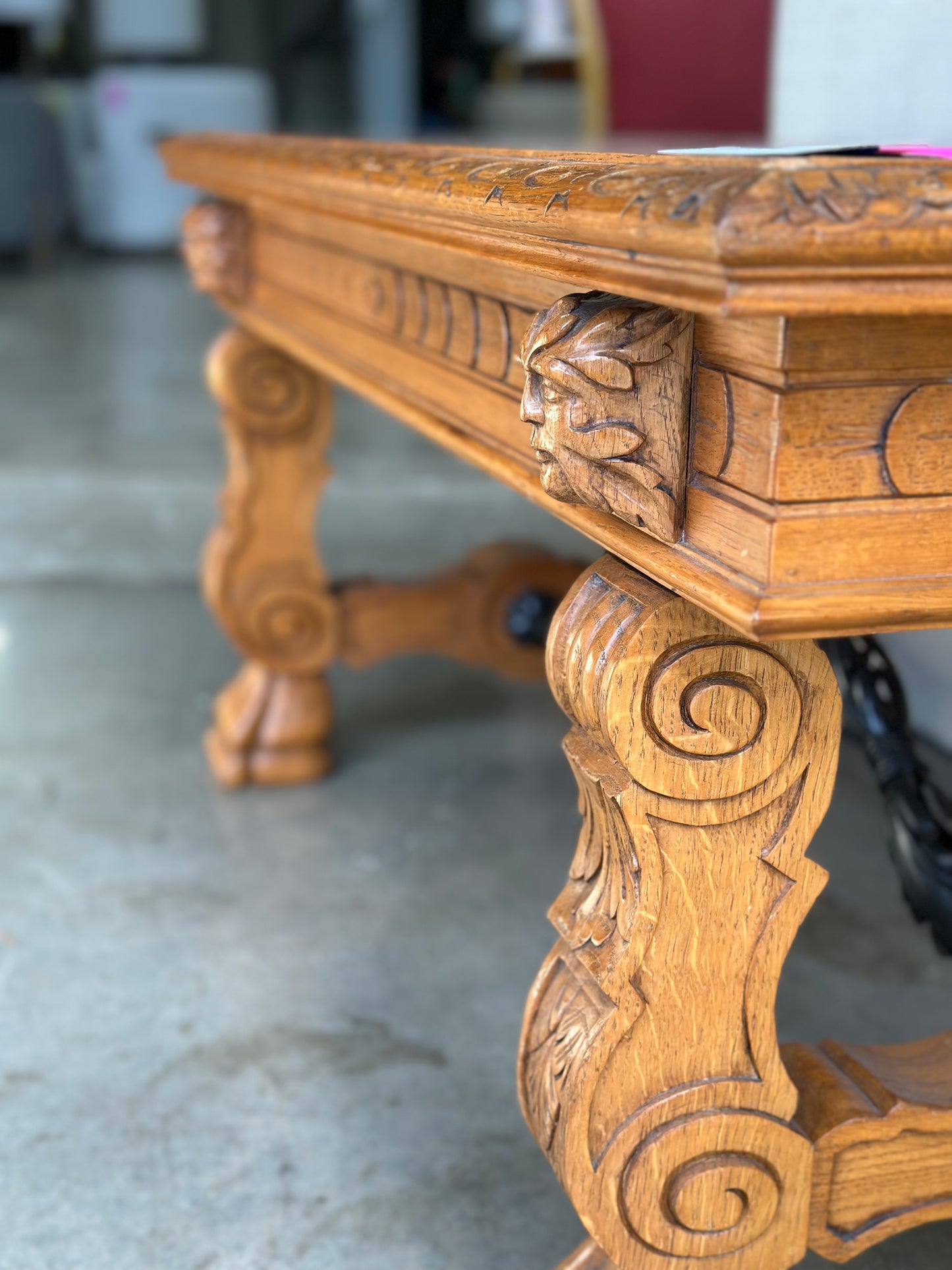 Antique Carved Coffee Table