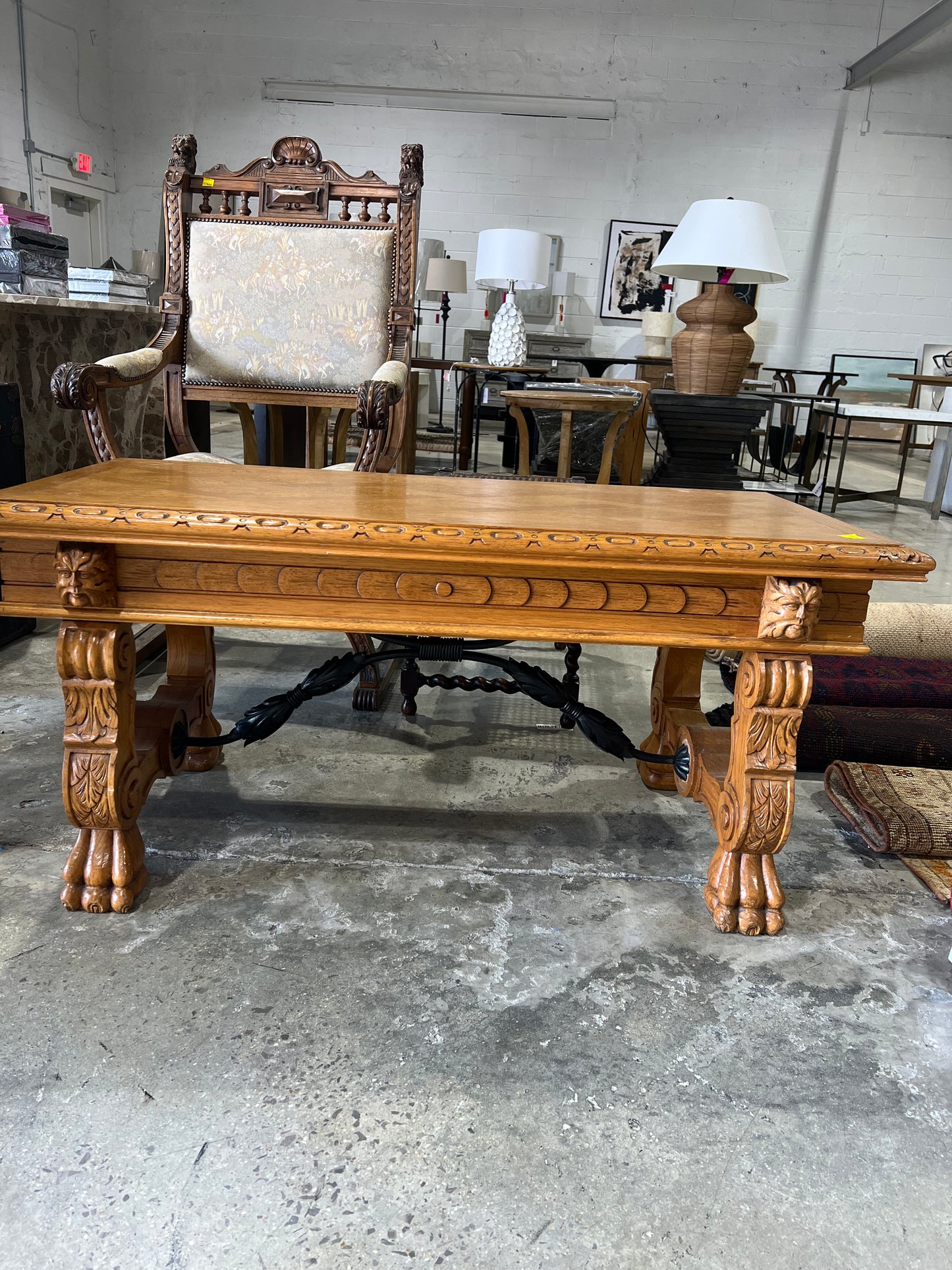 Antique Carved Coffee Table
