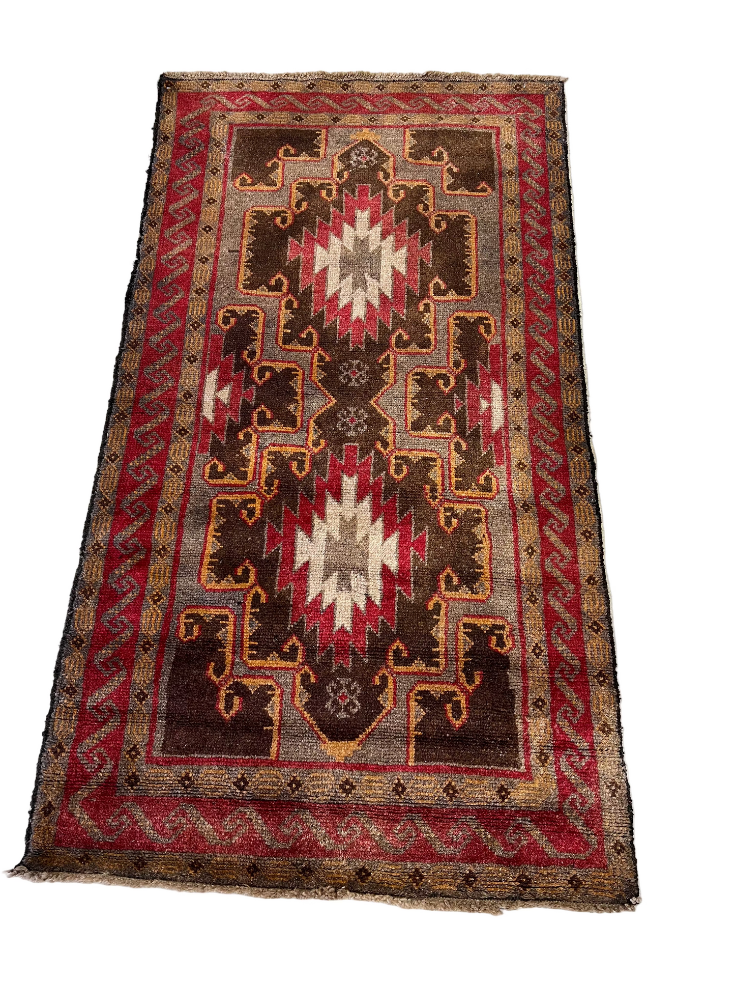 Vintage Handwoven Kazak Rug 3'7"x6'8"