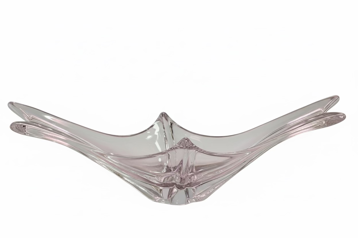 Daum Crystal Centerpiece Bowl - Flame