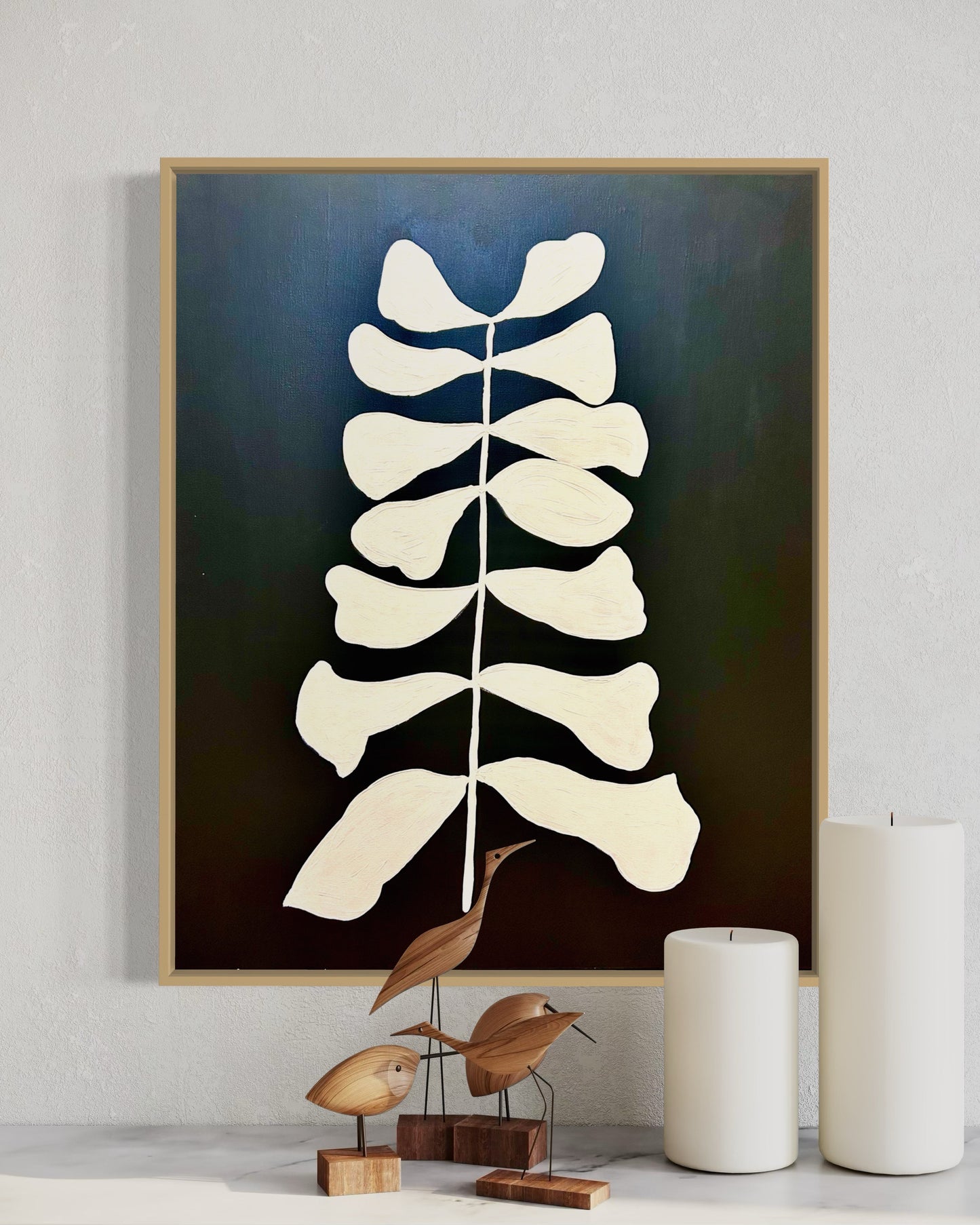 Jenny :Leigh Art - flowers green/black