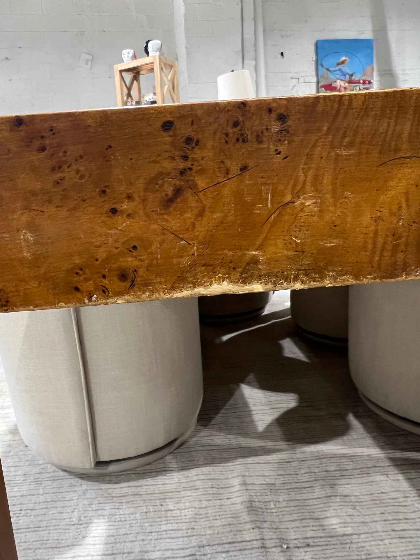 Vintage John Stuart Burl Wood Dining Table 1968