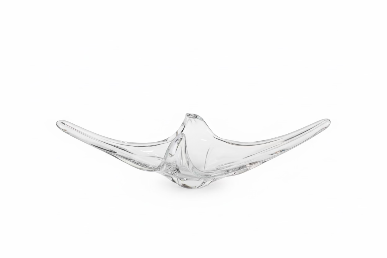 Daum Crystal Centerpiece Bowl - Wing