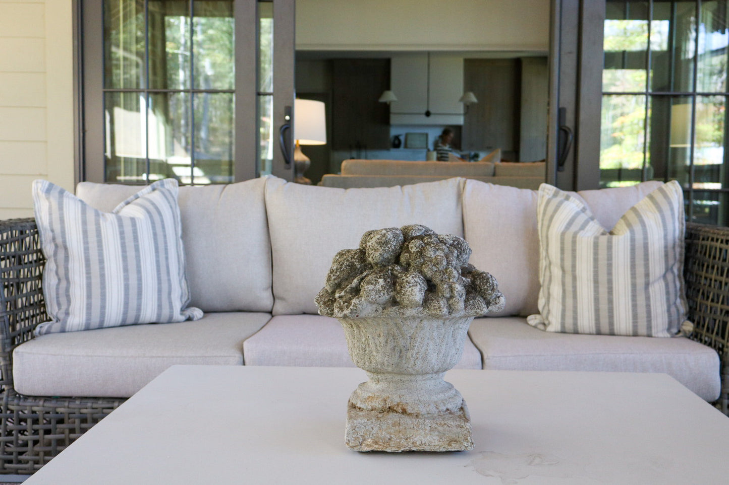 Waterfall White Outdoor Coffee Table