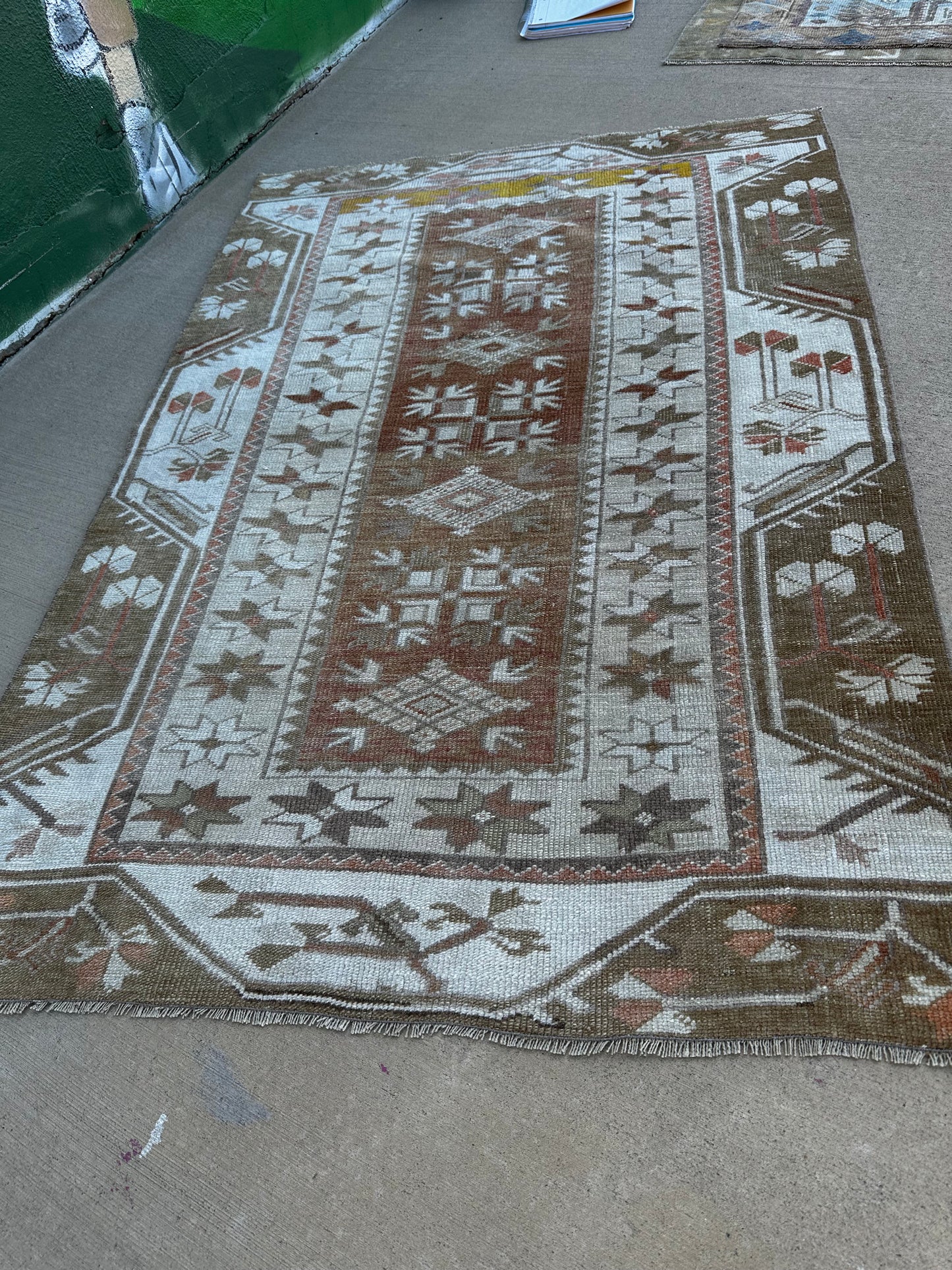 Vintage Turkish Anatolian rug 3x5
