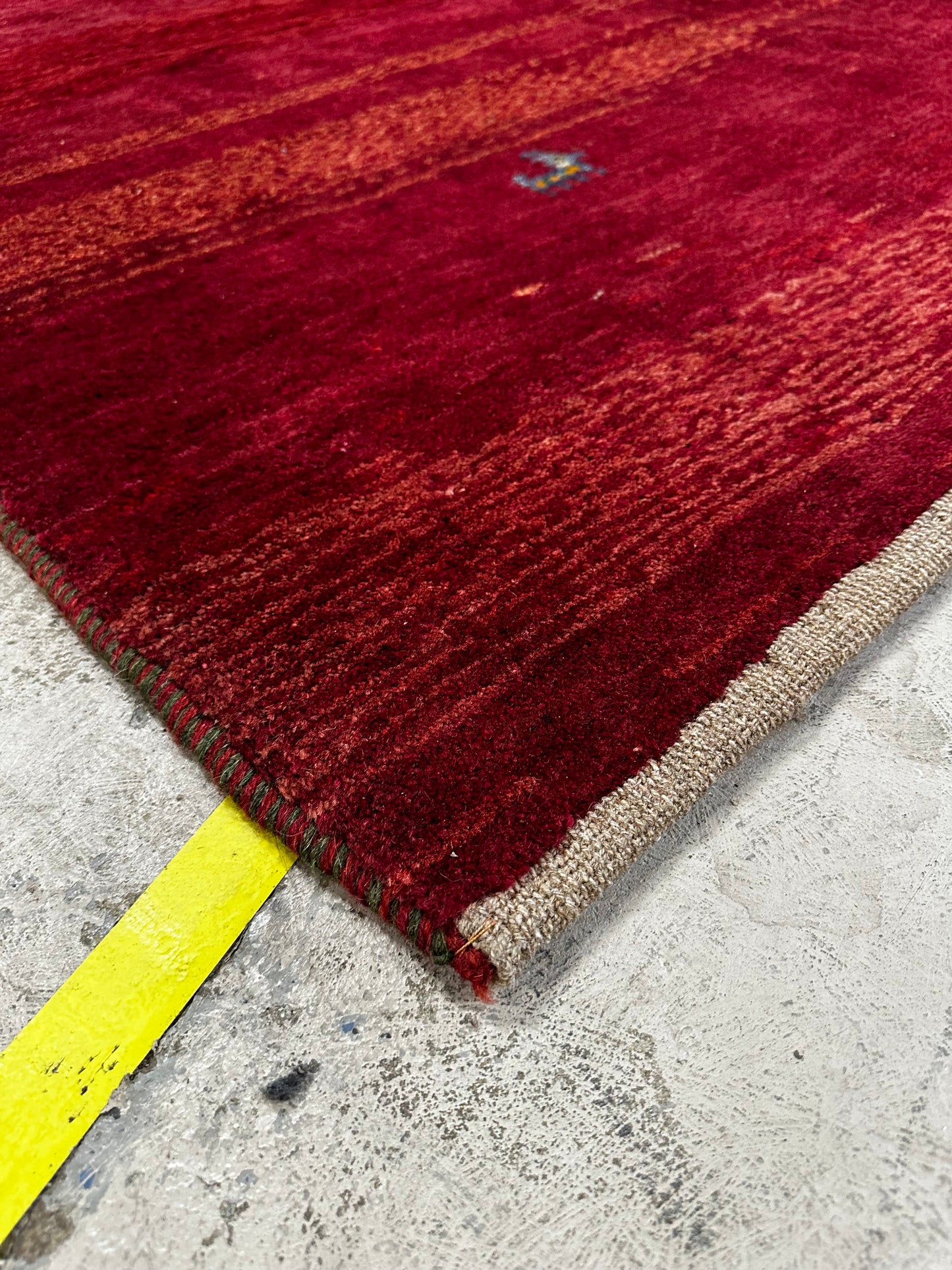 Red Gabbeh Persian rug  5'8 x 6'3