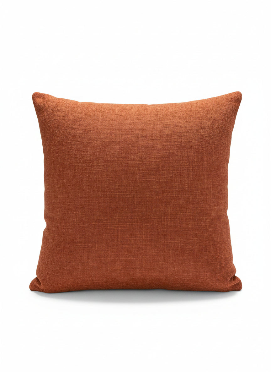 Black Plaid and Orange Pillow