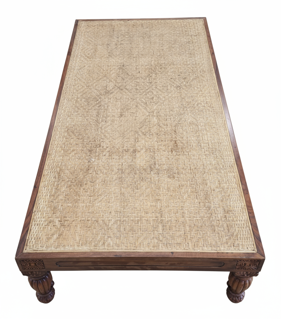 Vintage Rattan Coffeee Table