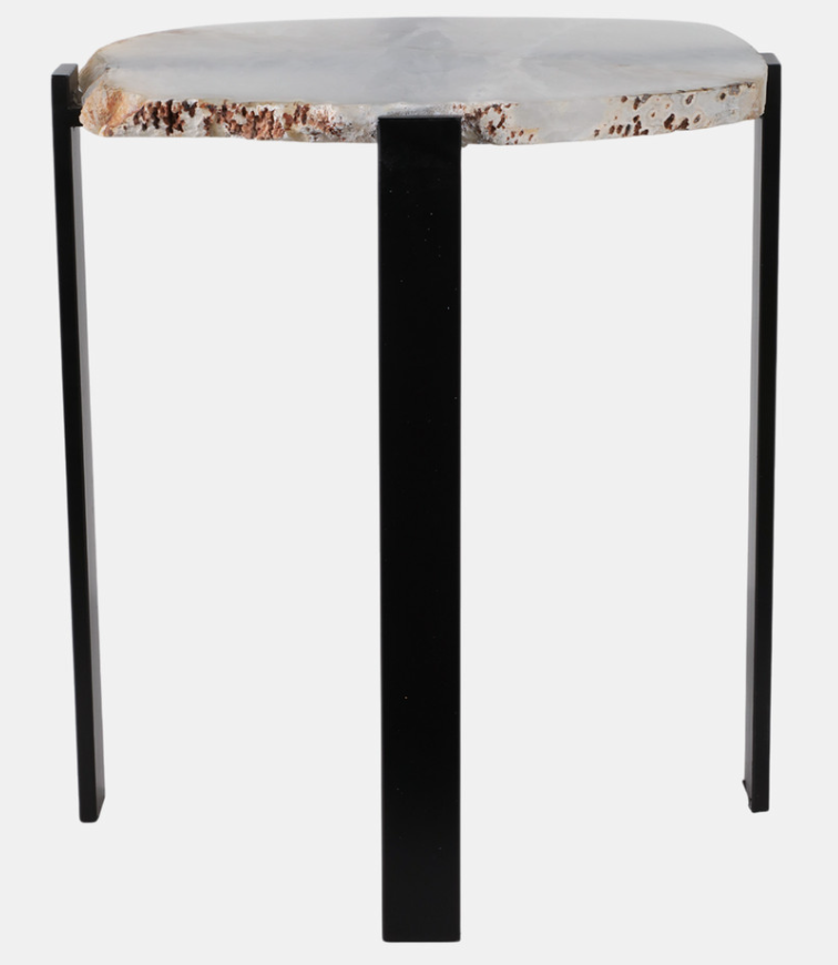 Raw Edge Agate Accent Table