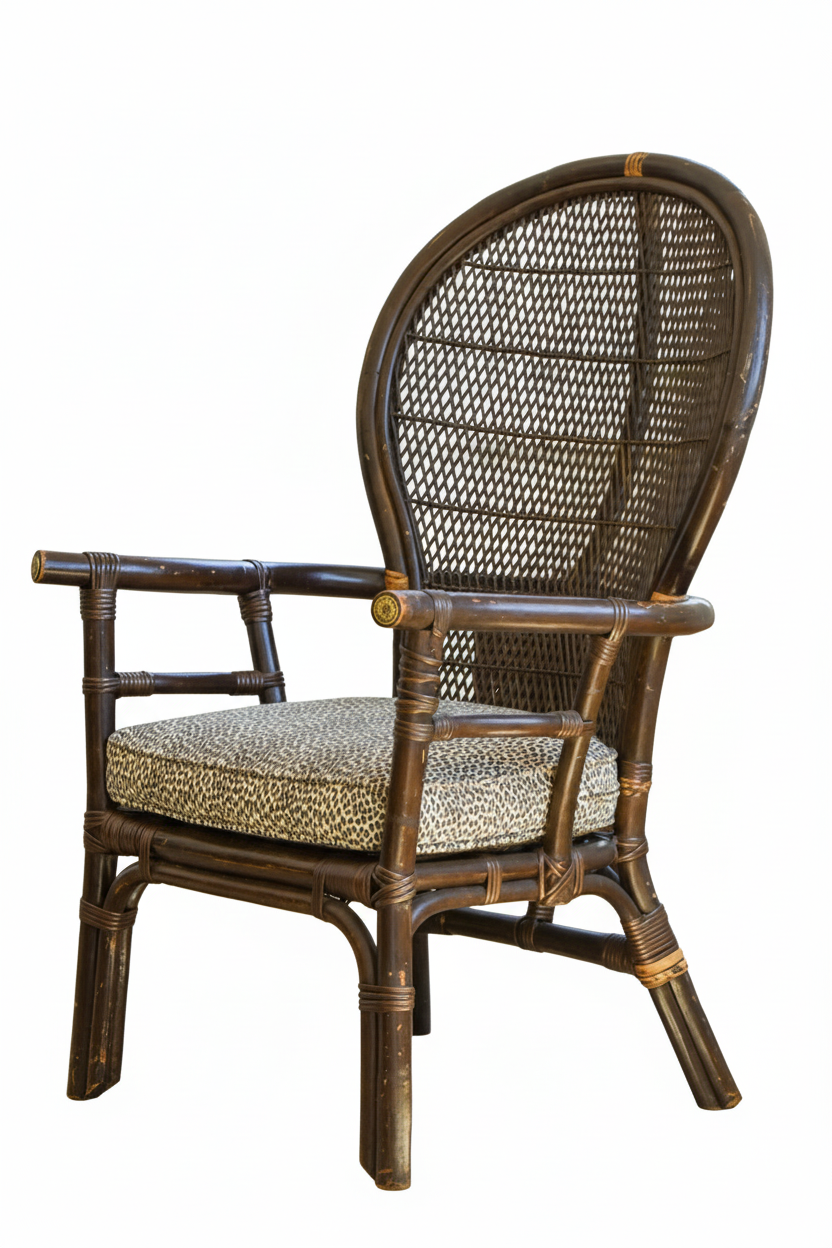 Vintage Cain Peacock Chair