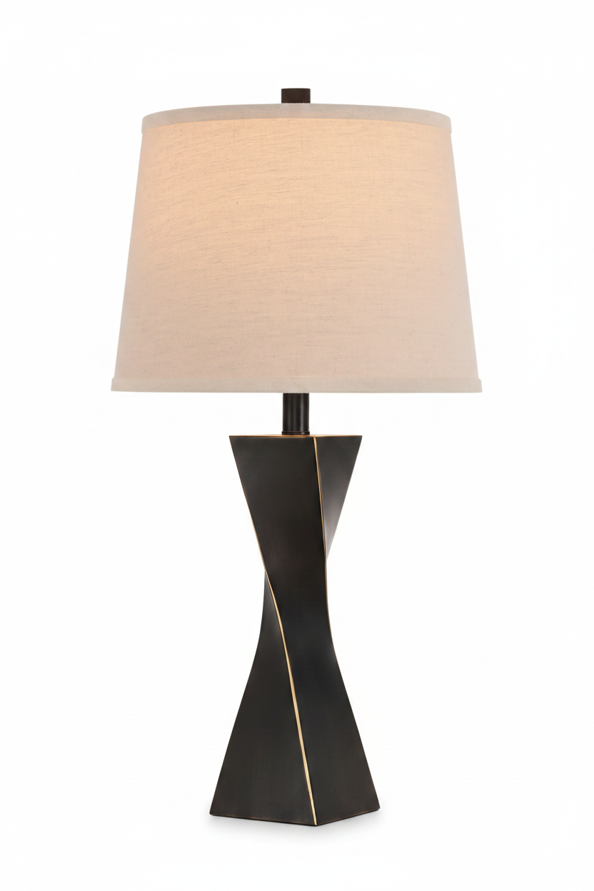 Black Twist Table Lamp
