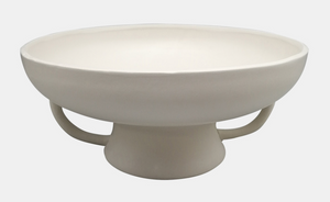 12" Bowl W Handles On Stand, Cotton