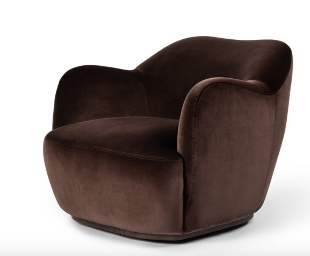 Julius Swivel Chair- Surrey Cocoa