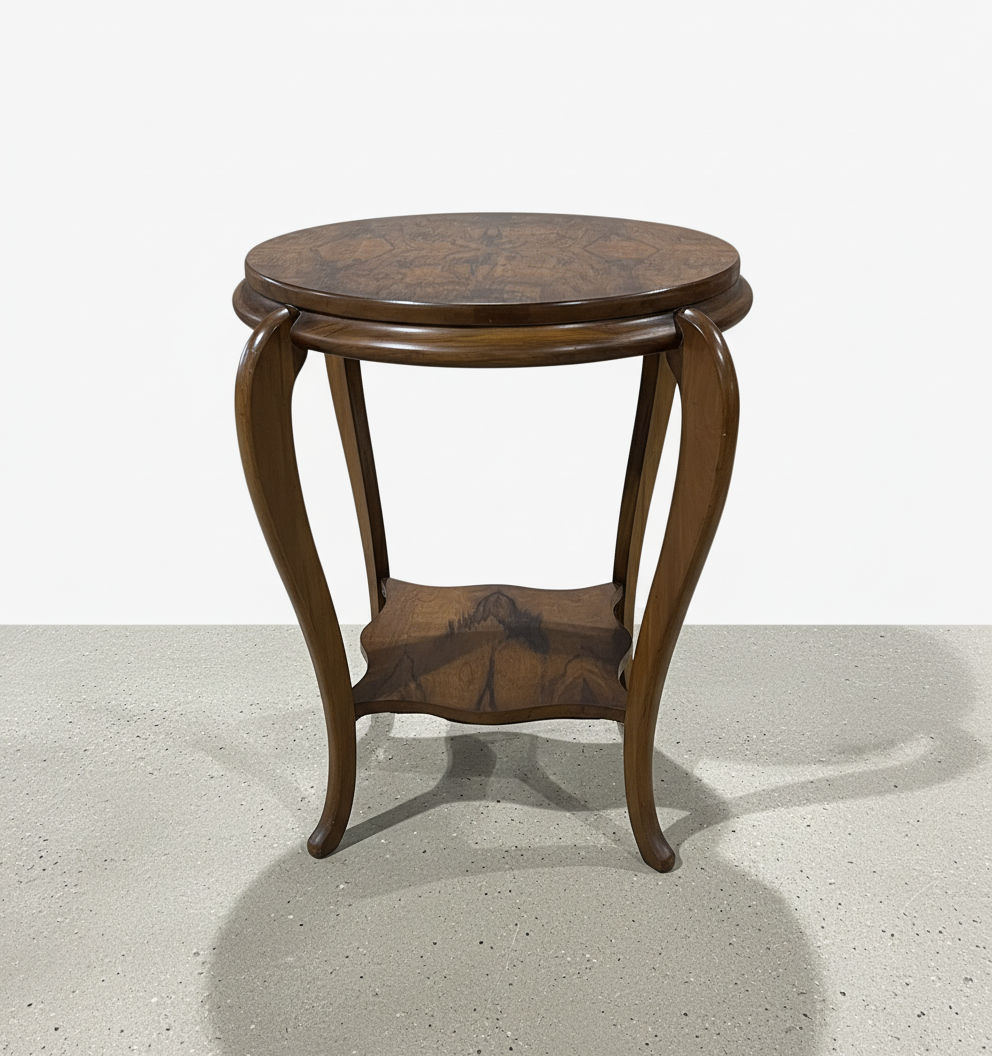 Burl Walnut Side Table